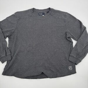 Nat Nast Luxury Originals Sweater Mens Medium‎ Grey Cotton Raw Hem Long Sleeve